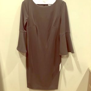 Gray Calvin Klein Work dress w bell sleeves - SZ 6